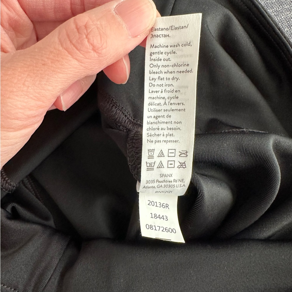 Spanx Women’s Faux Leather Moto Leggings Very Black | Small - Picture 11 of 12